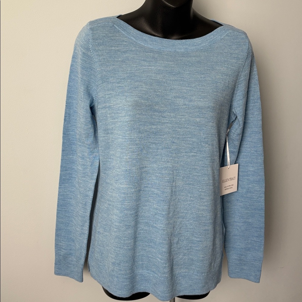 ELLEN TRACY||100% Extra Fine Wool Sweater
